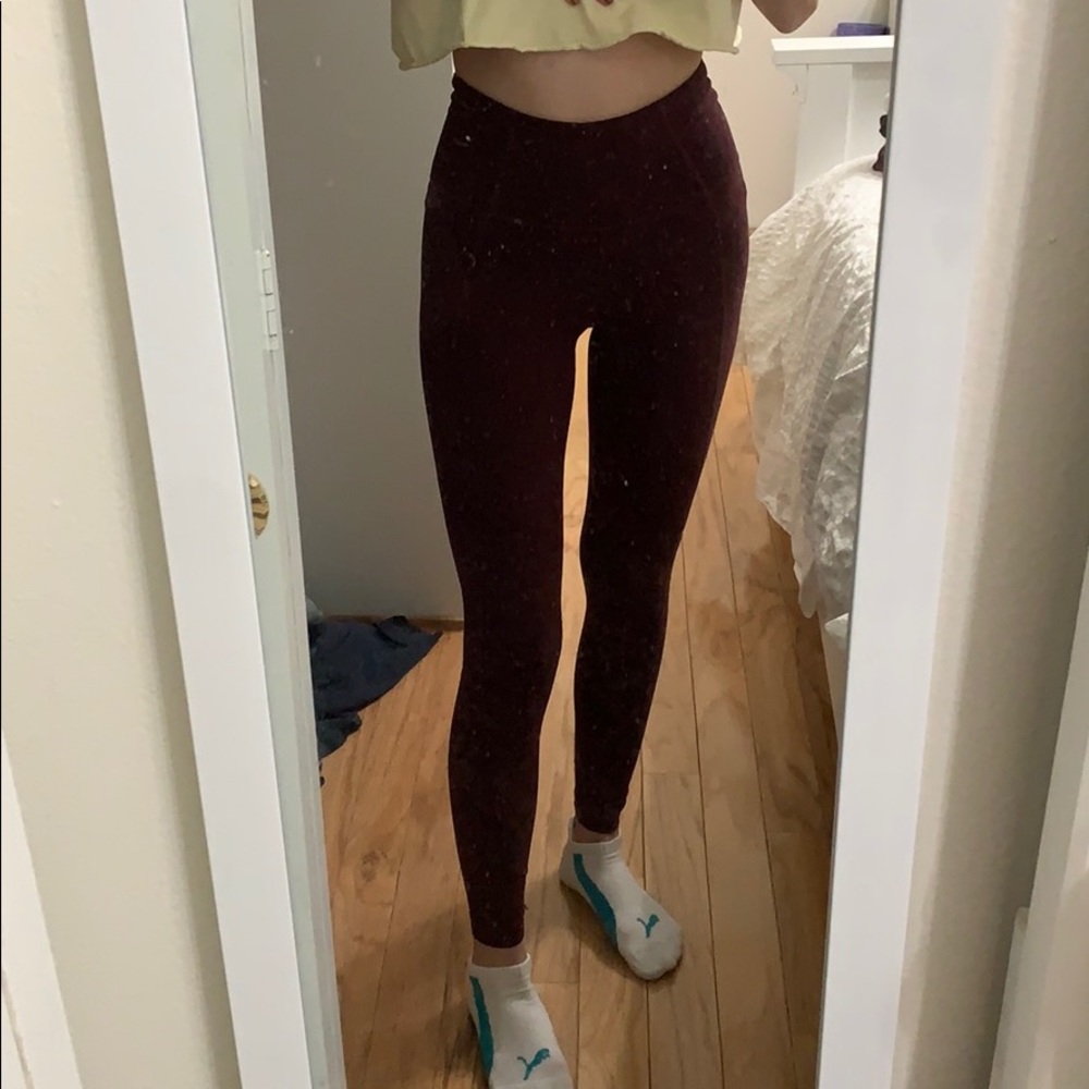 Maroon athleta leggings